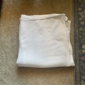 West Elm White Queen Textured Quilt, 100% Organic Cotton